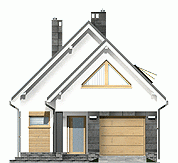 Rzut projektu Tosia trend z garażem - Elewacja