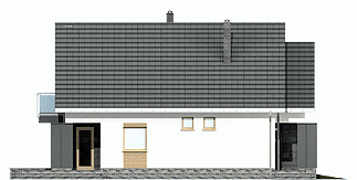 Rzut projektu Tosia trend z garażem - Elewacja