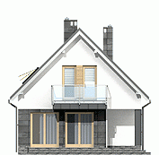 Rzut projektu Tosia trend z garażem - Elewacja