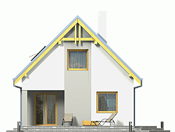 Rzut projektu Greta III trend z garażem - Elewacja