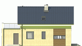 Rzut projektu Eco 1 z garażem - Elewacja