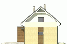 Rzut projektu Eco 1 z garażem - Elewacja