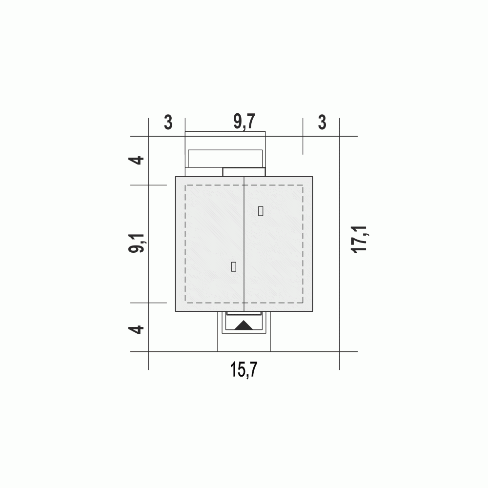 Rzut projektu Dom Dla Ciebie 6 - Usytuowanie na działce