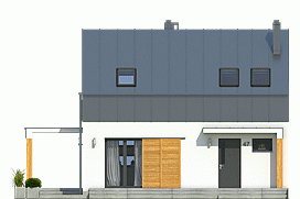 Rzut projektu Eco 3 bez garażu - Elewacja