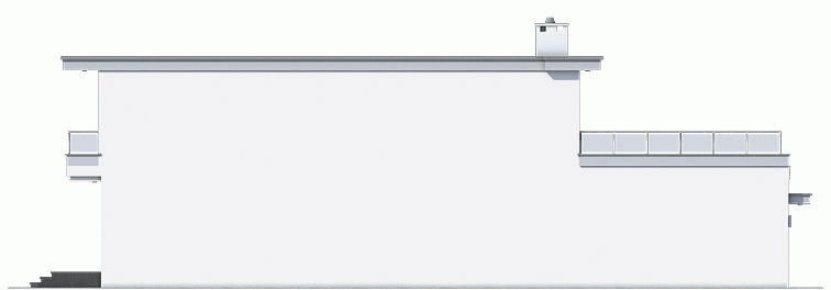Rzut projektu Long z garażem - Elewacja