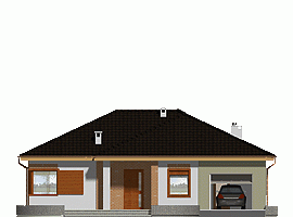 Rzut projektu Jerzyk z garażem - Elewacja