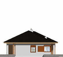 Rzut projektu Jerzyk II z garażem - Elewacja