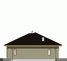 Rzut projektu Jerzyk II z garażem - Elewacja