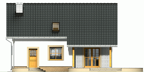 Rzut projektu Dominik z garażem - Elewacja