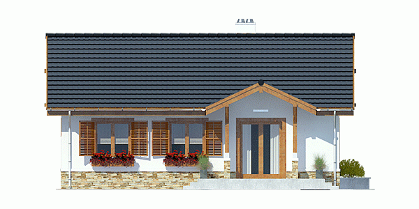 Rzut projektu Ares - Elewacja