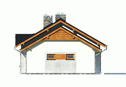 Rzut projektu Michał z garażem - Elewacja