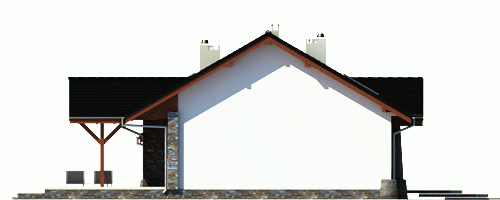 Rzut projektu Derkacz z garażem - Elewacja