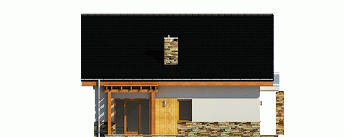 Rzut projektu Jarząbek z garażem - Elewacja