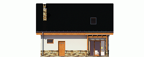 Rzut projektu Jarząbek II z garażem - Elewacja