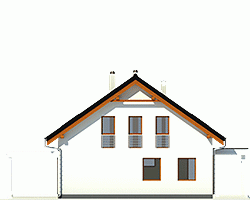 Rzut projektu Nowinka II - Elewacja