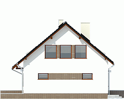 Rzut projektu Emma z garażem - Elewacja