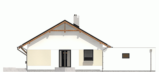 Rzut projektu Ares trend z garażem - Elewacja