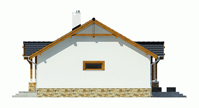 Rzut projektu Ares z garazem z garażem - Elewacja