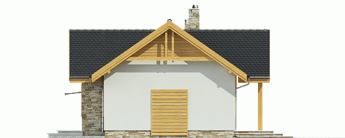 Rzut projektu Modraszka - Elewacja