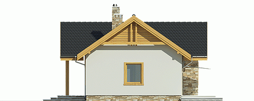 Rzut projektu Modraszka - Elewacja