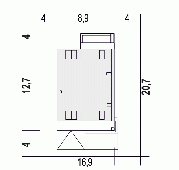 Rzut projektu Mazurek III z garażem - Usytuowanie na działce