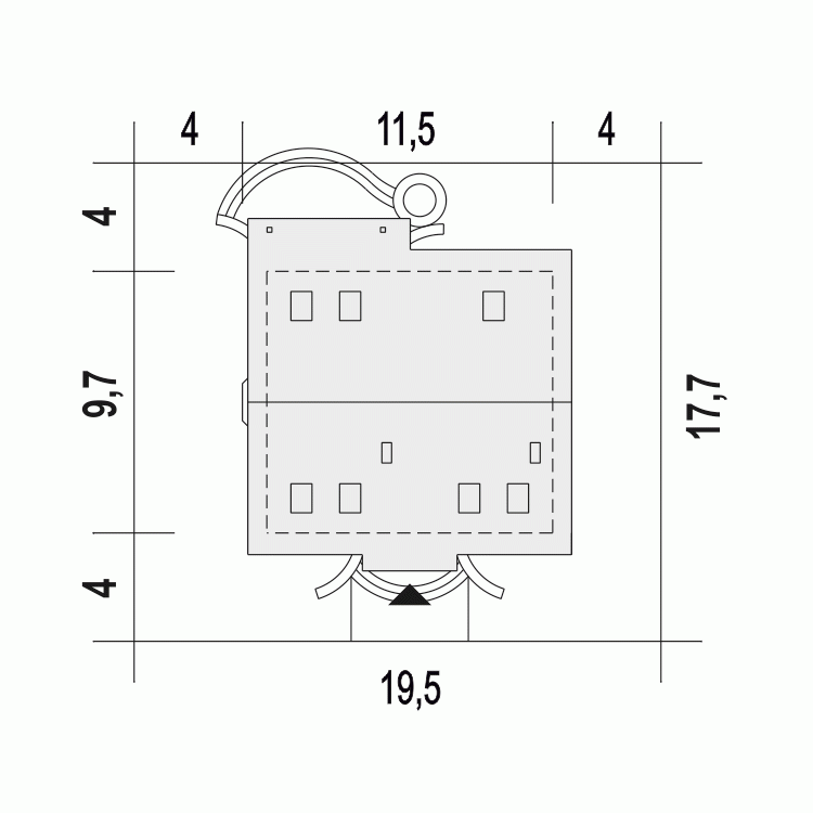 Rzut projektu Dom Dla Ciebie 2 W2 B - Usytuowanie na działce