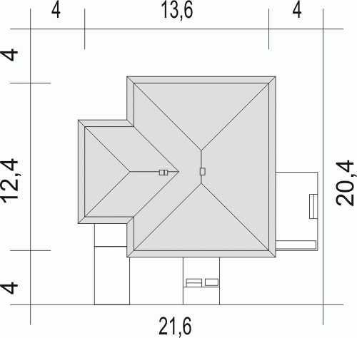 Rzut projektu Bogna z garażem - Usytuowanie na działce