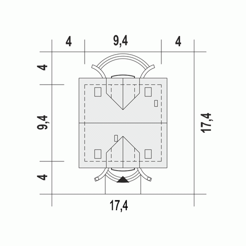 Rzut projektu Dom Dla Ciebie 5 B1 - Usytuowanie na działce