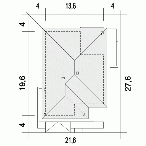 Rzut projektu Bursztyn II A1 z garażem 2st. - Usytuowanie na działce