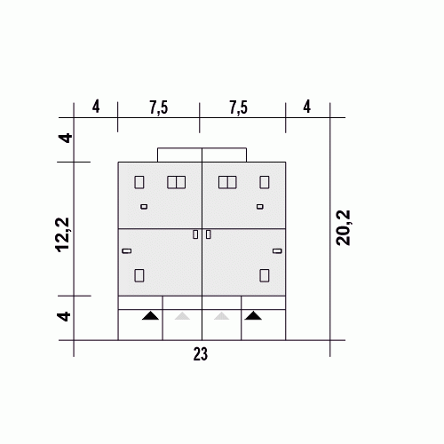 Rzut projektu Głuszec III Mode A-BL z garażem - Usytuowanie na działce