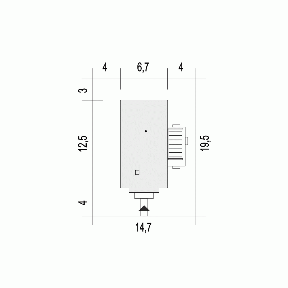 Rzut projektu Iwo II - Usytuowanie na działce