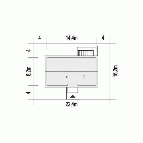 Rzut projektu Salsa - Usytuowanie na działce
