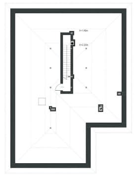 Rzut projektu NATURALNY D60 - Rzut poddasza