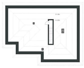 Rzut projektu EG-92 - Rzut poddasza