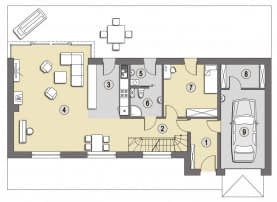 Rzut projektu Alcudia A - Parter