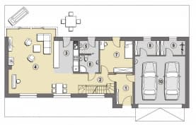 Rzut projektu Alcudia B - Parter