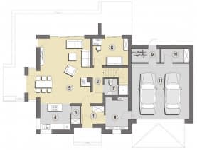 Rzut projektu Batumi C - Parter