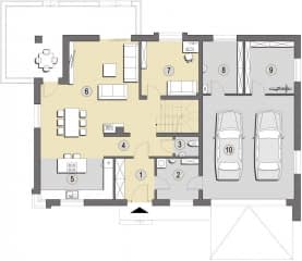 Rzut projektu Caracas B - Parter