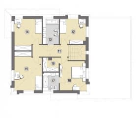 Rzut projektu Caracas B - Piętro