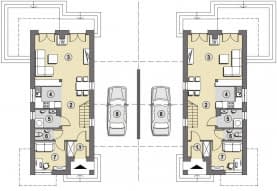 Rzut projektu Havana B - Parter