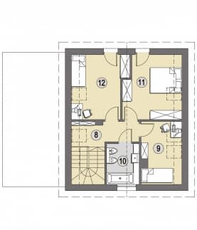 Rzut projektu Istria A - Poddasze