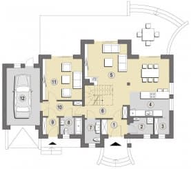 Rzut projektu Malta B - Parter