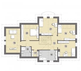 Rzut projektu Malta B - Poddasze