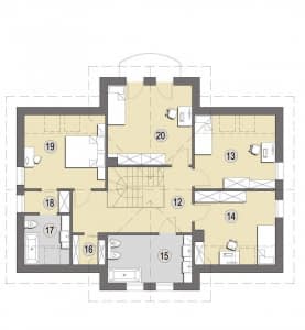 Rzut projektu Malta C - Poddasze