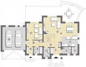 Rzut projektu Malta D - Parter