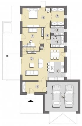 Rzut projektu Medulin A - Parter