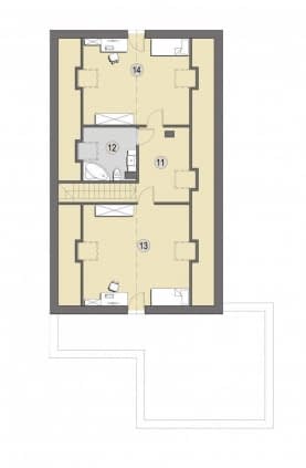 Rzut projektu Medulin A - Poddasze