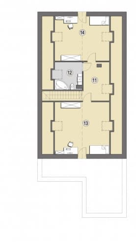 Rzut projektu Medulin B - Poddasze