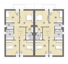 Rzut projektu Miramar B - Poddasze