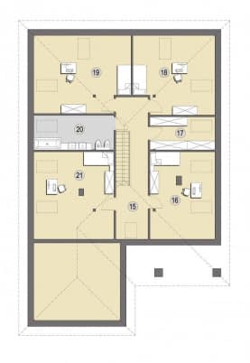 Rzut projektu Patagonia B - Poddasze